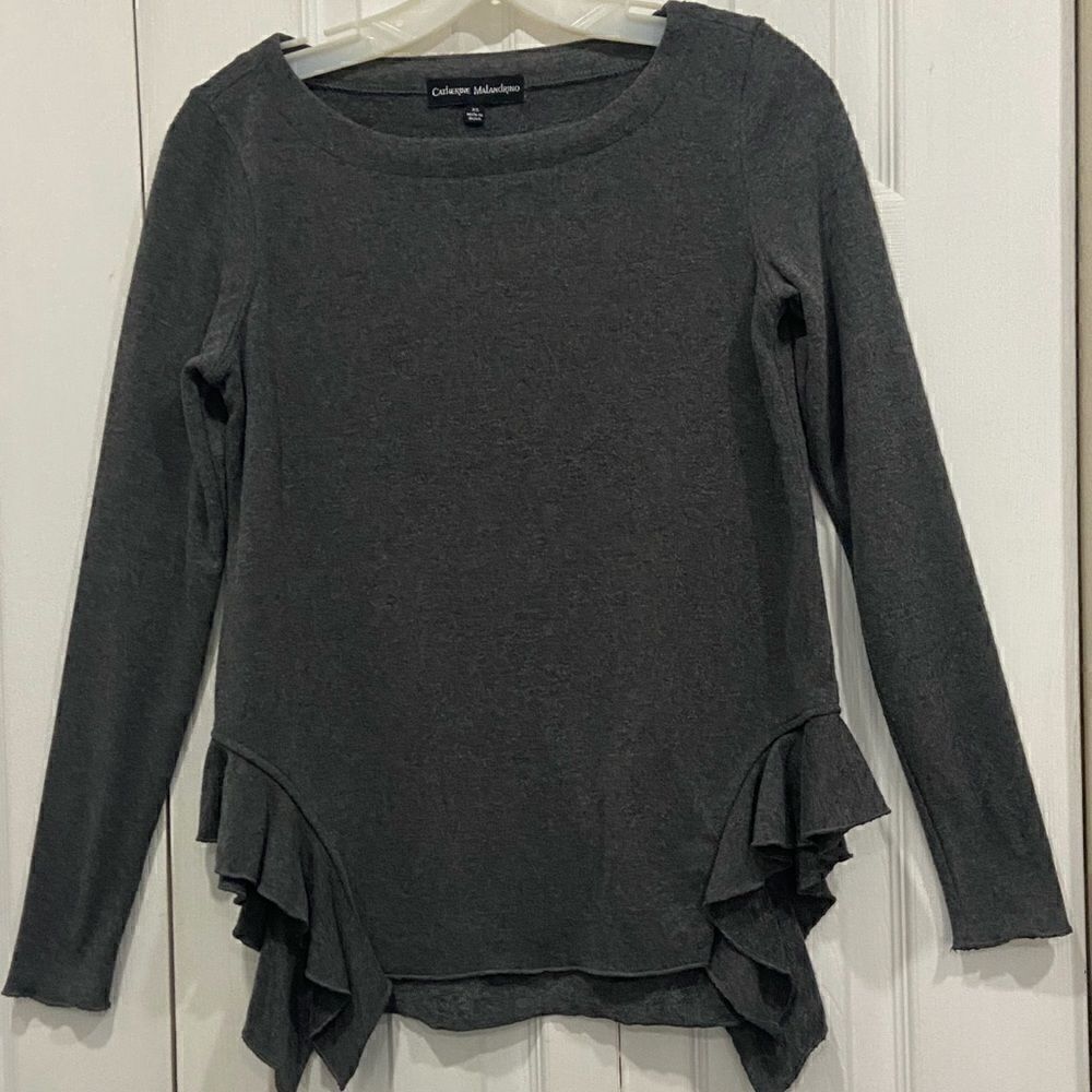 Catherine Malandrino women’s gray long sleeve sweater size XS - Picture 10 of 11